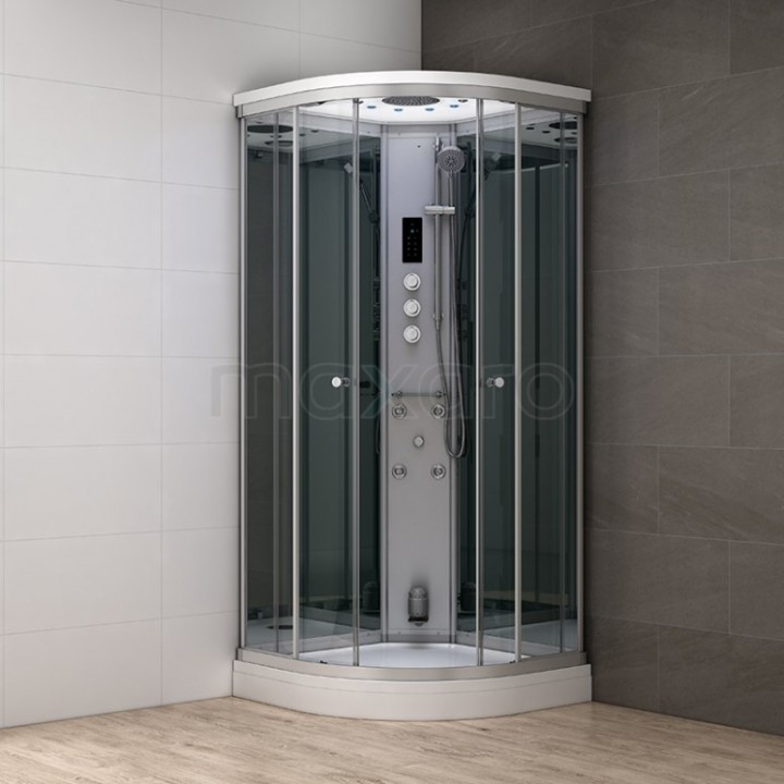 Parní sprchový box Mocoori Modera černá verze 80x80x219cm