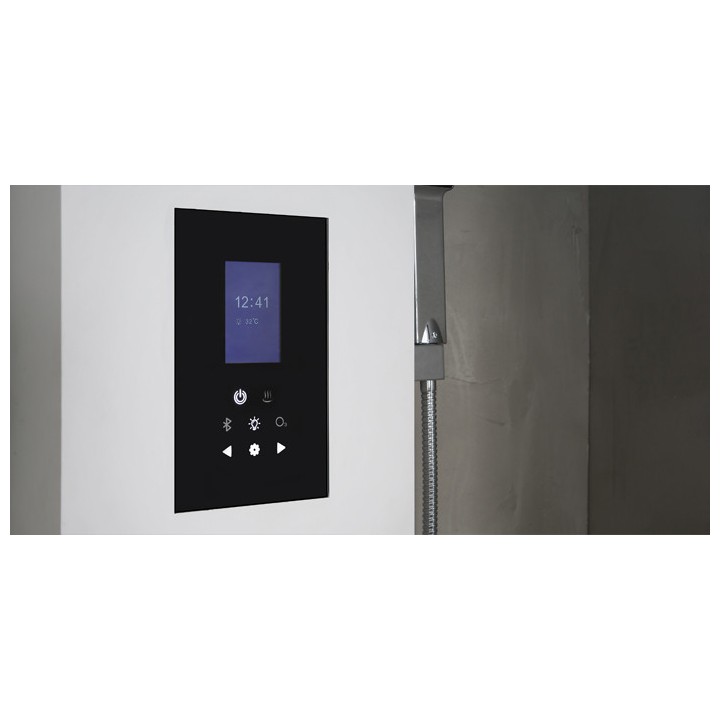 Parní box EAGO DZ108F15 bílá lesklá verze 90x90cm / levá bez vaničky