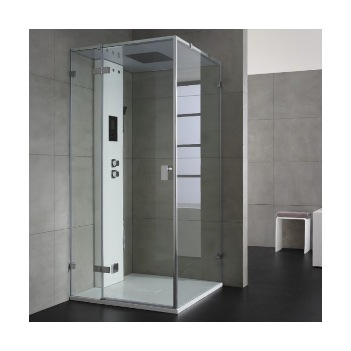 Parní box EAGO DZ1006F12 bez vaničky levá verze 100x100x215cm