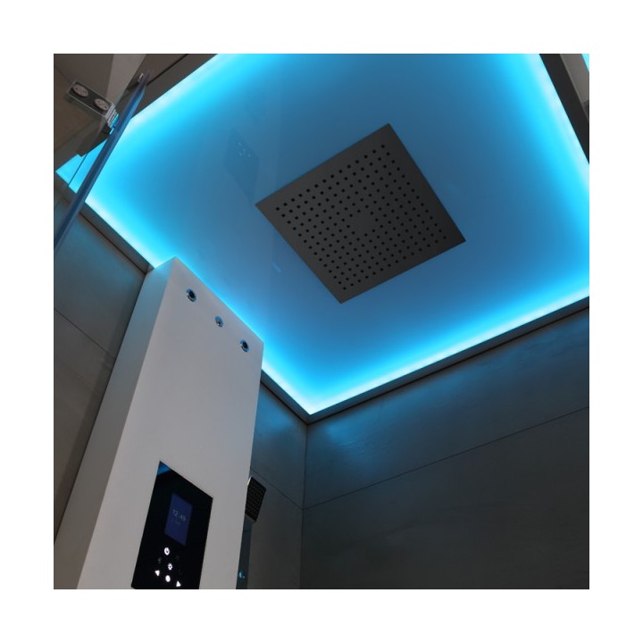 Parní box EAGO DZ107F15 bílá lesklá verze 120x90cm / pravá bez vaničky