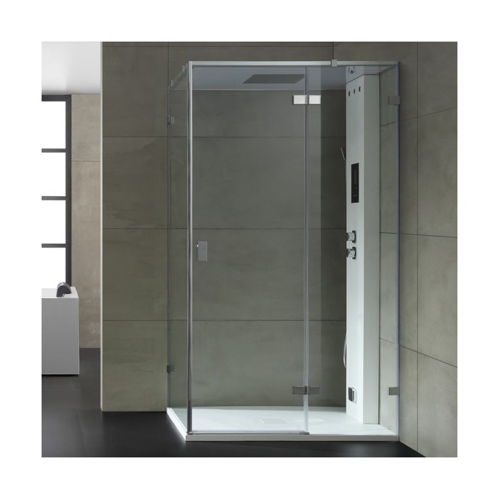 Parní box EAGO DZ107F15 bílá lesklá verze 120x90cm / pravá bez vaničky