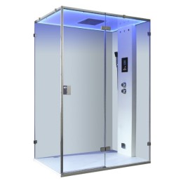 Parní box EAGO DZ111F15 bílá lesklá verze 150x90cm / pravá bez vaničky