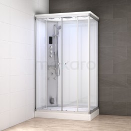 Parní sprchový box Plash White 2 140x90x219