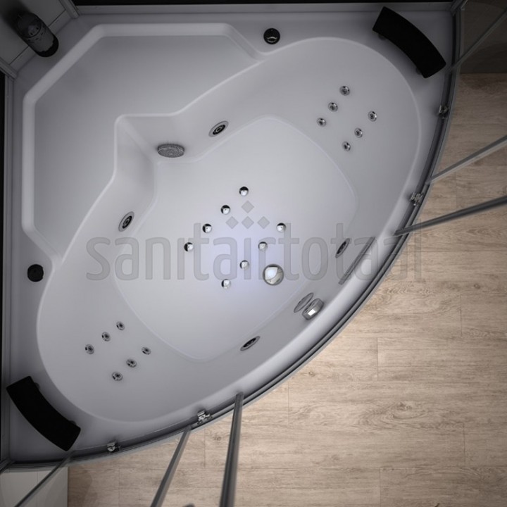 Parní box s hydromasážní vanou Mocoori MODERA 150x150x223,5cm