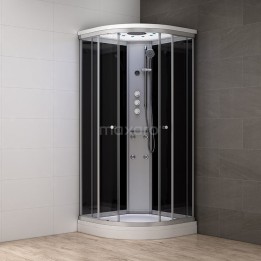 Masážní sprchový box Mocoori Modera černá verze 80x80x219cm