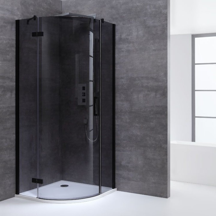 Sprchový kout EAGO AWT LBR1006-B černý 100×100 levé provedení