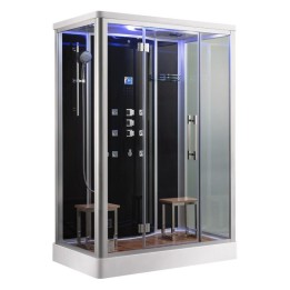 Parní sprchový box EAGO AWT DZ956F8 černý 150×90