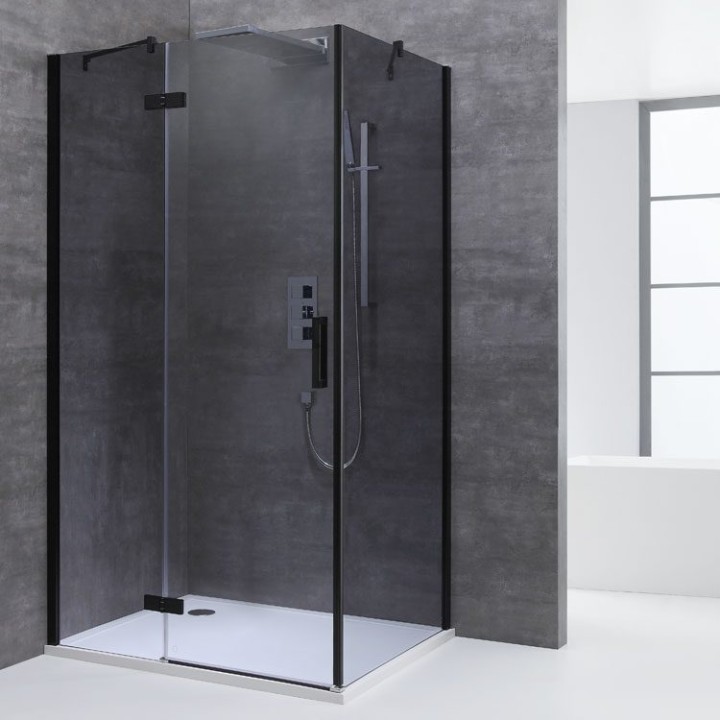 Sprchový kout EAGO AWT LBS1505-B černý 150×90 levé provedení