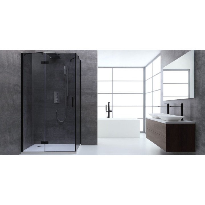 Sprchový kout EAGO AWT LBS1505-B černý 150×90 levé provedení