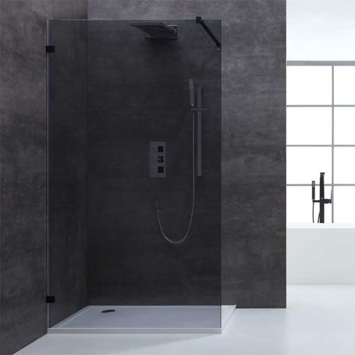 Walk-in sprchová zástěna EAGO AWT LW1400-B černá 140×210