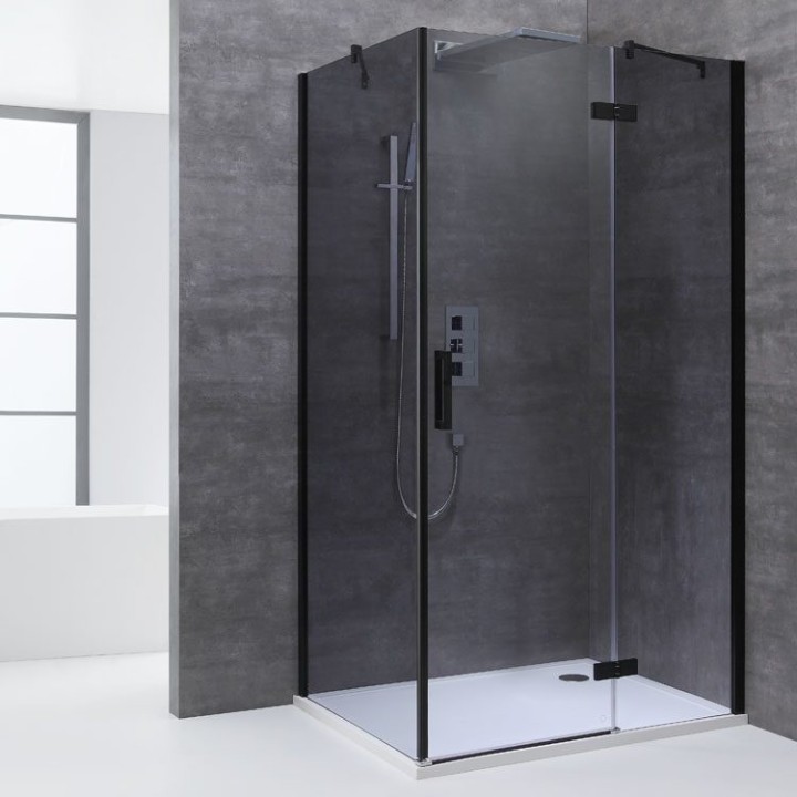 Sprchový kout EAGO AWT LBS1505-B černý 150×90 pravé provedení
