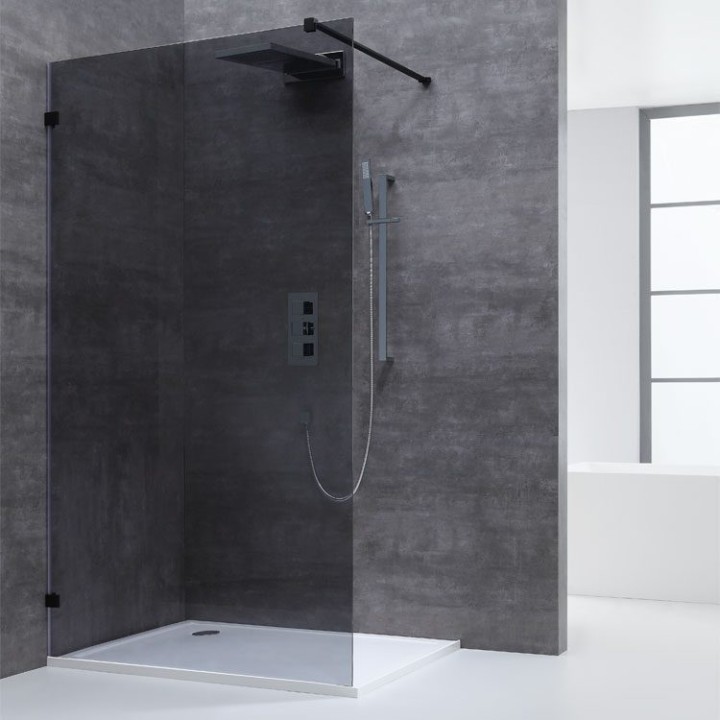 Walk-in sprchová zástěna EAGO AWT LW0900-B černá 90×210