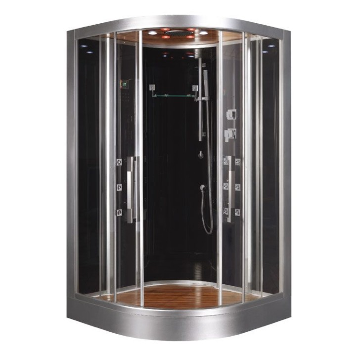 Parní sprchový box EAGO AWT DZ962F8 černý 120×120