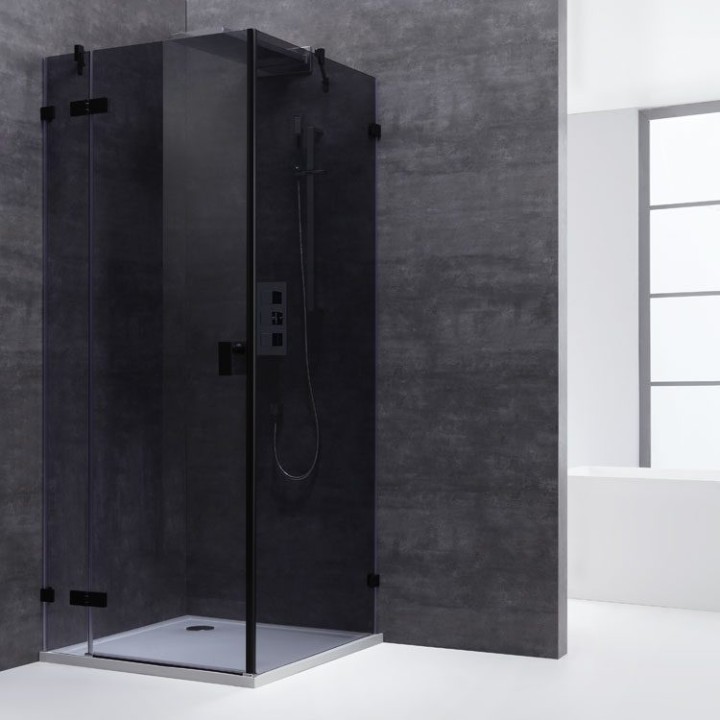 Sprchový kout EAGO AWT LAS0900-B černý 90×90 levé provedení
