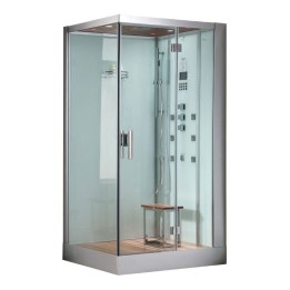 Parní sprchový box EAGO AWT DZ959F8 bílý 120×90 pravé provedení