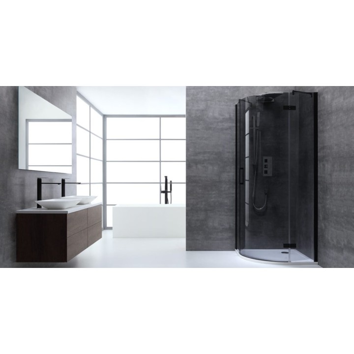 Sprchový kout EAGO AWT LBR1006-B černý 100×100 pravé provedení