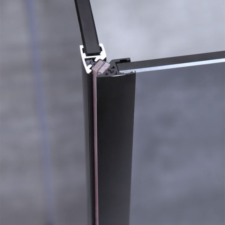 Sprchový kout EAGO AWT LBR1006-B černý 100×100 pravé provedení