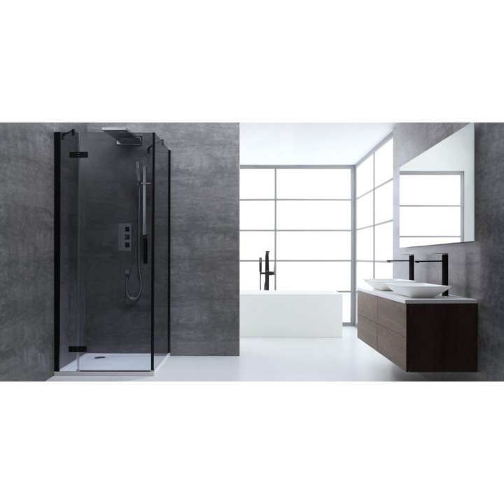 Sprchový kout EAGO AWT LBS0905-B černý 90×90 levé provedení