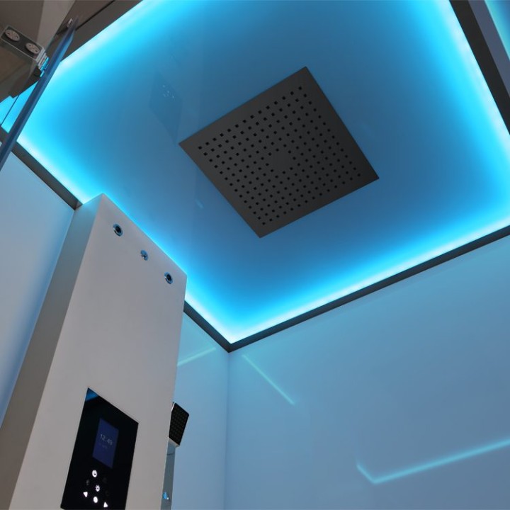Parní sprchový box EAGO AWT LD207F15 bílý 120×90 pravé provedení