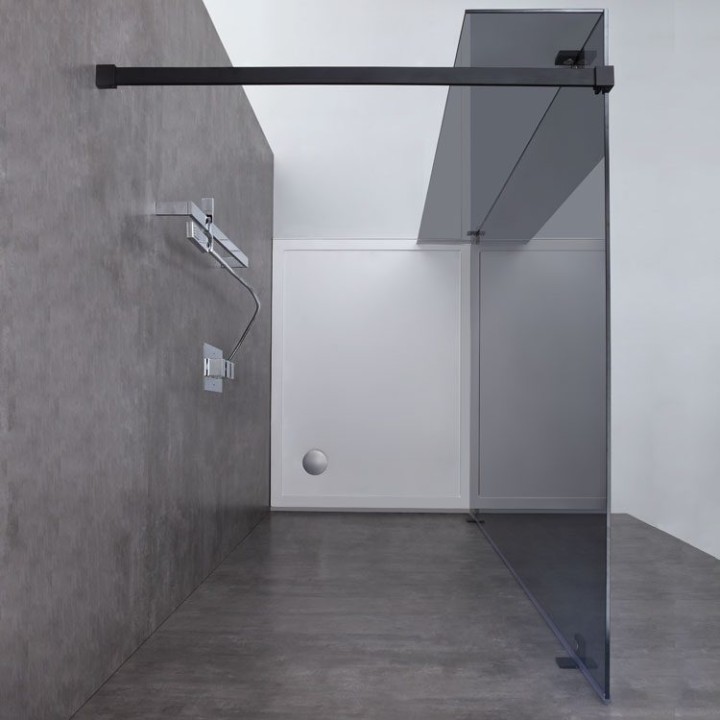 Walk-in sprchová zástěna EAGO AWT LY1401-B černá 140×210