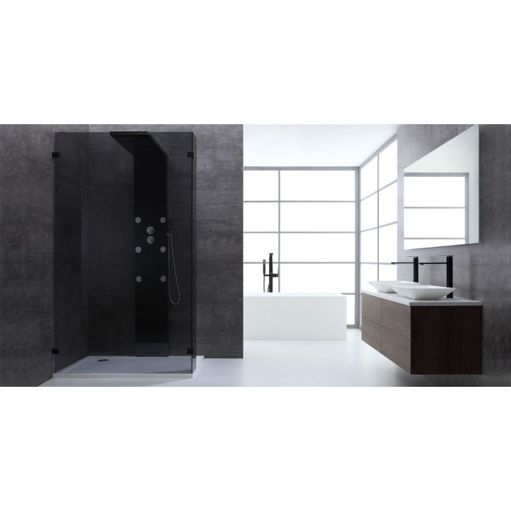 Walk-in sprchová zástěna EAGO AWT LY1501-B černá 150×210