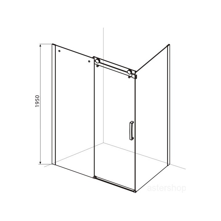 Rohový sprchový kout N8120U 80x120x195cm