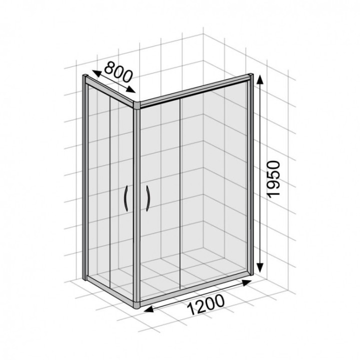 Sprchový kout Mocoori 100x90x195cm 