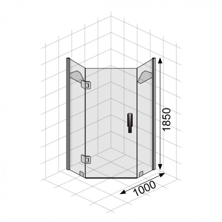 Sprchový kout Mocoori 90x90x185cm 