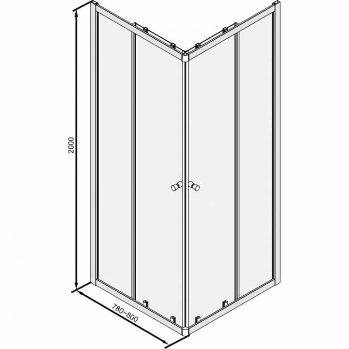 Sprchový kout Mocoori 90x90x195cm 